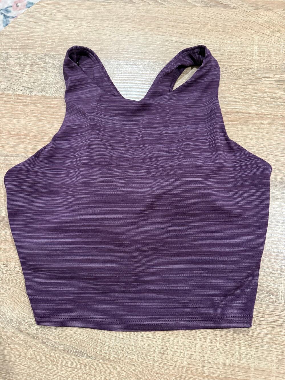 Athleta Conscious Cropped Tank Women's Size small Powervita Stretch purple